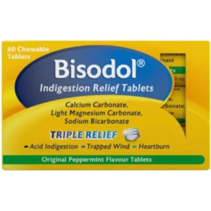 Bisodol Peppermint Chewable Tablets 60 Pack