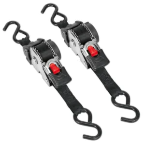 Sealey ATD25301 Ratchet Tie Down Straps 2 Pack